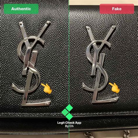 ysl logo fake vs real|how to authenticate ysl bag.